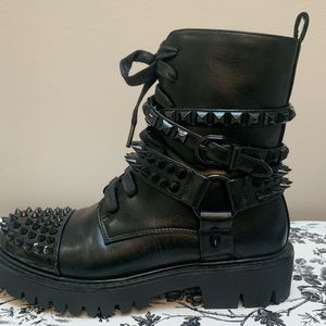 Spike & studded combat boots